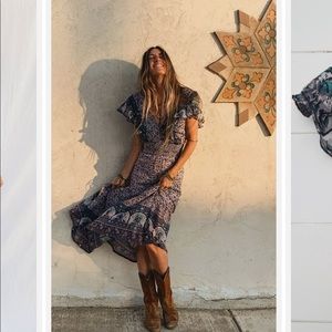 Jen’s Pirate Booty Silvia Sequin Maxi Dress Peacock Batik XS Gorgeous!